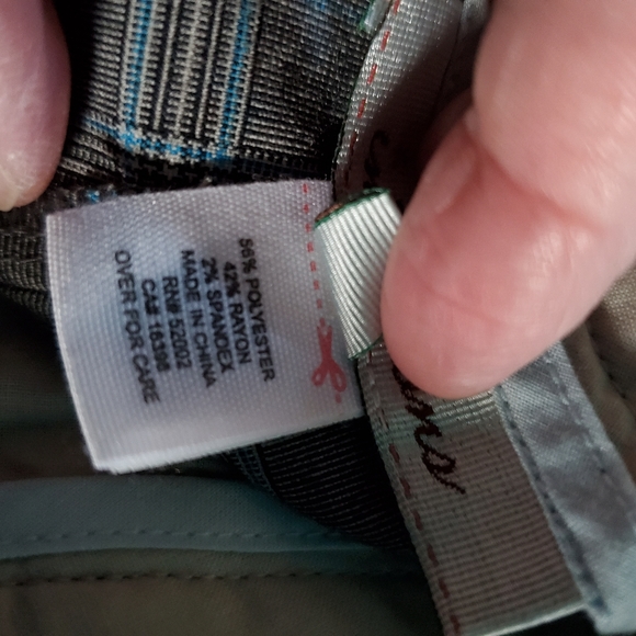 Intuitions Gray Plaid Lace Detail Pants Size 6 NWOT - Picture 16 of 16